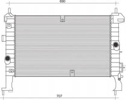 MAGNETI MARELLI Радиатор OPEL MERIVA 1.7 DTI [] Magneti Marelli 350213972000 Купить в Украине