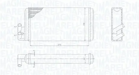 Радіатор пічки AUDI 100 C1, 100 C2, 100 C3, 100 C4, 200 C2, 200 C3, 80 B4, A6 C4, A6 C5, A8 D2, V8 1.6-4.2 09.71-01.05 Magneti Marelli 350218403000 Купити в Україні