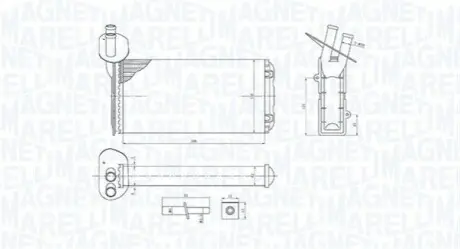 Теплообмінник, система опалення салону Magneti Marelli 350218410000 Купити в Україні
