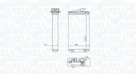 FIAT Радиатор отопления Bravo,Marea,Alfa Romeo 145/146 MAGNETI MARELLI 350218417000 (фото 1)