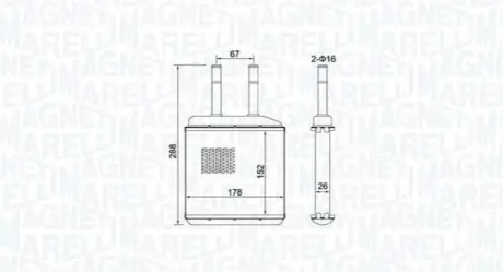 Радиатор печки Magneti Marelli 350218420000 Купить в Украине