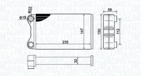 Радиатор печки Magneti Marelli 350218424000 Купить в Украине