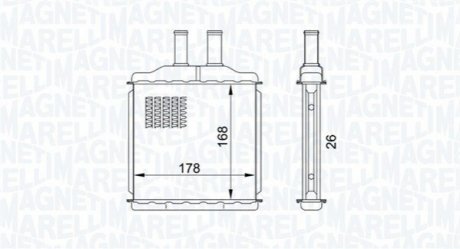 Радиатор печки MAGNETI MARELLI 350218432000 (фото 1)