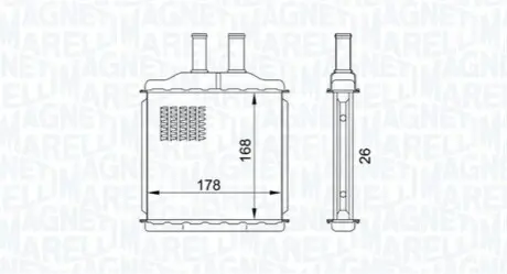 Радиатор печки Magneti Marelli 350218432000 Купить в Украине