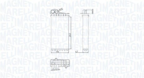 PEUGEOT Радиатор отопления 206/307,Citroen C3 I,Xsara Picasso MAGNETI MARELLI 350218436000 (фото 1)