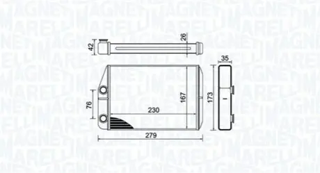 Радіатор пічки CITROEN JUMPER III FIAT DUCATO OPEL MOVANO C PEUGEOT BOXER 2.0D-Electric 04.06 Magneti Marelli 350218443000 Купити в Україні