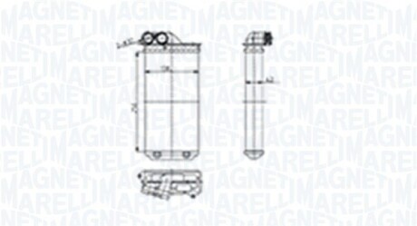 CITROEN Радиатор отопления C2/3,Peugeot 1007 05- MAGNETI MARELLI 350218460000 (фото 1)