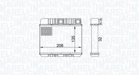 BMW Радиатор отопления 3 E46,X3 E83 MAGNETI MARELLI 350218469000 (фото 1)