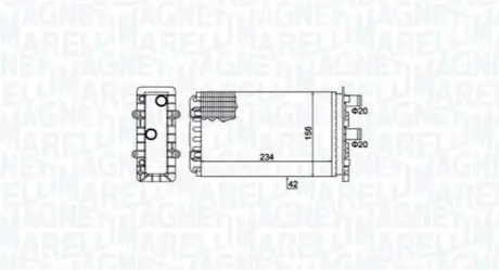 Радіатор пічки VW TRANSPORTER T4 1.8-2.8 07.90-06.03 Magneti Marelli 350218475000 Купити в Україні