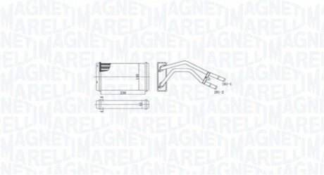 FORD радіатор опалення з кондиціонером Transit 94- MAGNETI MARELLI 350218477000