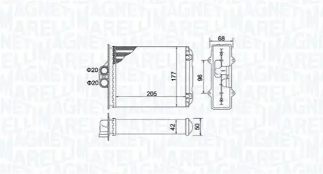 Радиатор печки Magneti Marelli 350218482000 Купить в Украине