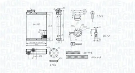 Теплообмінник, система опалення салону Magneti Marelli 350218486000 Купити в Україні