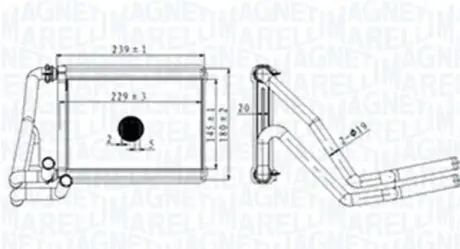 Теплообмінник, система опалення салону MAGNETI MARELLI 350218488000 Купити в Україні