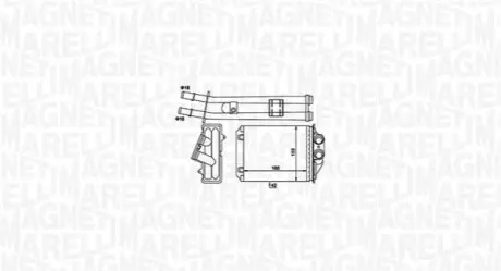 MAGNETI MARELLI FIAT Радиатор отопления 500,Panda,Ford Ka Magneti Marelli 350218491000 Купить в Украине