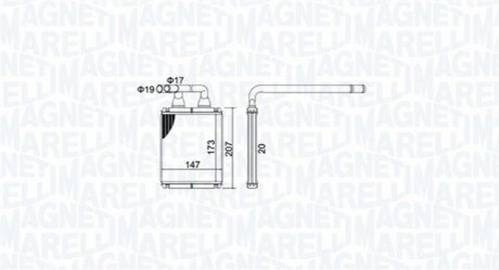 KIA Радиатор отопления Picanto MAGNETI MARELLI 350218496000 (фото 1)