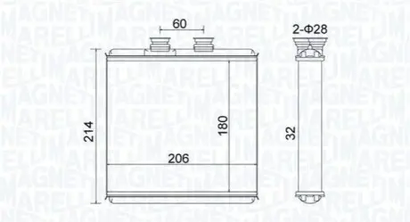 Радиатор печки MB C-class (W204)/E-class (W212) 07-16 Magneti Marelli 350218510000 Купить в Украине