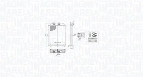 Теплообмінник, система опалення салону Magneti Marelli 350218519000 Купити в Україні