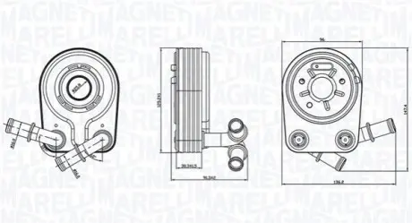 Охолоджувач оливи, моторна олива Magneti Marelli 350300000100