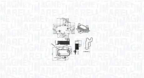 Охолоджувач оливи, моторна олива Magneti Marelli 350300000400 Купити в Україні