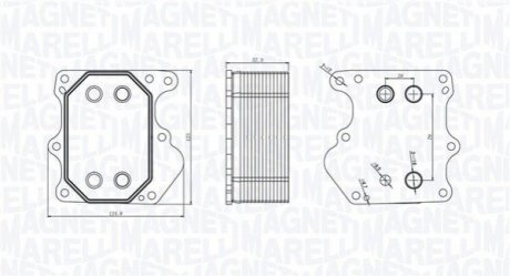 Масляний радіатор MAGNETI MARELLI 350300000500 (фото 1)