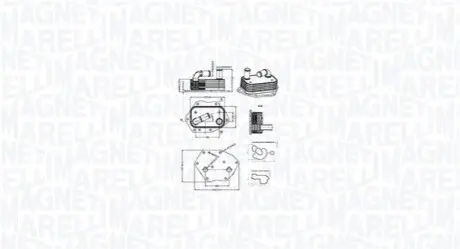 Охолоджувач оливи, моторна олива Magneti Marelli 350300002600