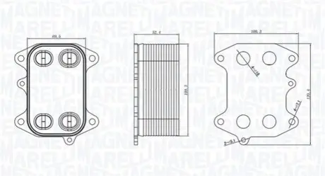 Охолоджувач оливи, моторна олива Magneti Marelli 350300003300