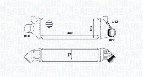 FORD Інтеркулер TRANSIT 2.0 D 04- MAGNETI MARELLI 351319204950 (фото 1)