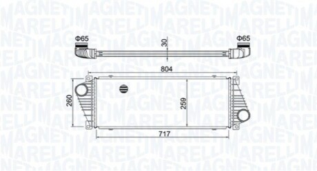 Радіатор інтеркулера MB Sprinter/VW LT 96- MAGNETI MARELLI 351319205020 (фото 1)