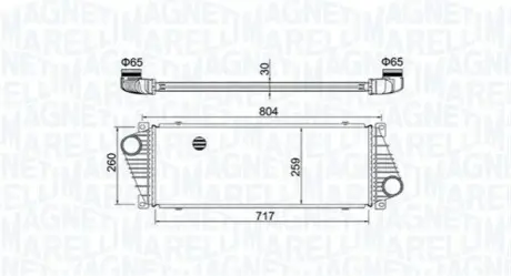 Радіатор інтеркулера MB Sprinter/VW LT 96- Magneti Marelli 351319205020
