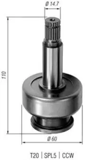 Бендикс стартера Magneti Marelli 940113020285