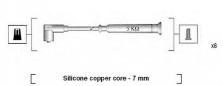 Проволока зажигания, набор MAGNETI MARELLI 941045270514 (фото 1)