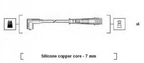 Проволока зажигания, набор MAGNETI MARELLI 941095790617 (фото 1)