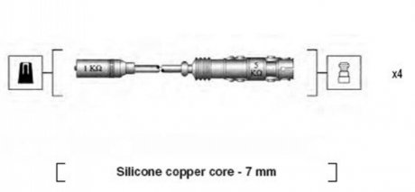 К-т проводов зажигания MAGNETI MARELLI 941175190760 (фото 1)