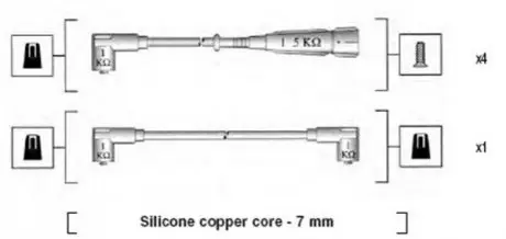 Проволока зажигания, набор Magneti Marelli 941175230762