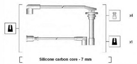 Проволока зажигания, набор MAGNETI MARELLI 941275010862