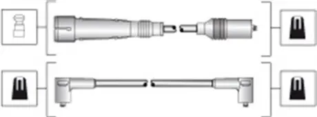 MAGNETI MARELLI високовольтні дроти VW T4 Magneti Marelli 941318111283 Купити в Україні