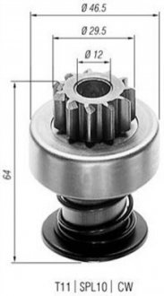 Бендикс стартера MAGNETI MARELLI AMB0025 (фото 1)