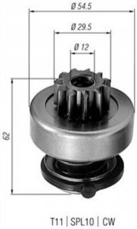 Бендікс стартера MAGNETI MARELLI AMB0217 (фото 1)