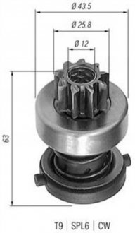 Бендикс стартера MAGNETI MARELLI AMB0231 (фото 1)