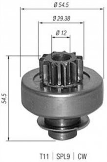 Бендикс стартера MAGNETI MARELLI AMB0347