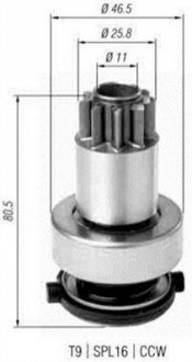 Бендикс (z=9) VW 1,4-2,0i AUDI A3 SEAT 1,4-1,8i SKODA 1,4-2,0i [940113020385] MAGNETI MARELLI AMB0385