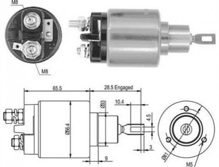 Втягувальне реле стартера VW OPEL SEAT SKODA [940113050435] MAGNETI MARELLI AME0435