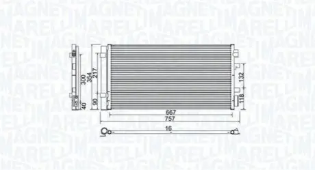 Конденсер кондиціонера Magneti Marelli BC762