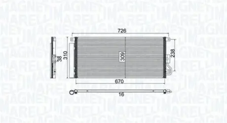Конденсер кондиционера Magneti Marelli BC807 Купить в Украине
