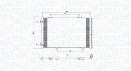 Конденсер кондиціонера MAGNETI MARELLI BC812 (фото 1)