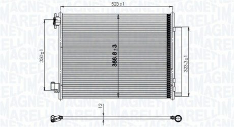 Конденсер кондиционера MAGNETI MARELLI BC823 (фото 1)