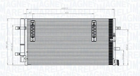 Конденсер кондиционера MAGNETI MARELLI BC827 (фото 1)