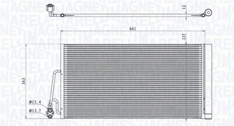 Конденсер кондиціонера MAGNETI MARELLI BC861 (фото 1)