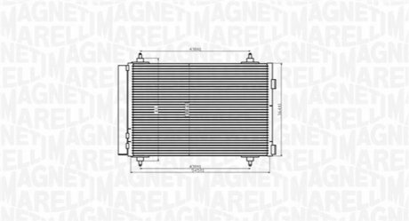 Конденсер кондиціонера MAGNETI MARELLI BC916 (фото 1)