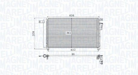 Радиатор кондиционера (с осушителем) MAGNETI MARELLI BC961 (фото 1)